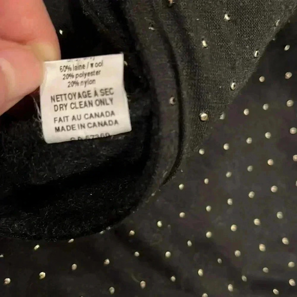 JJ Louis Black/ Gray Wool Blend Infinity Scarf - Picture 2 of 3